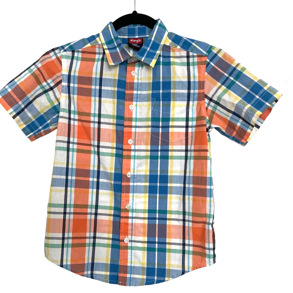 Wrangler Checked Multicolor Button Up Shirt Sz M8 rarely used